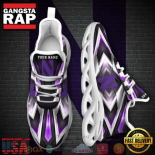 NCAA Northwestern Wildcats Football Team Custom Name Clunky Unique Design Max Soul Shoes Running Sneakers