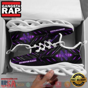NCAA Northwestern Wildcats Ncaa Custom Name Clunky Unique Design Max Soul Shoes Running Sneakers