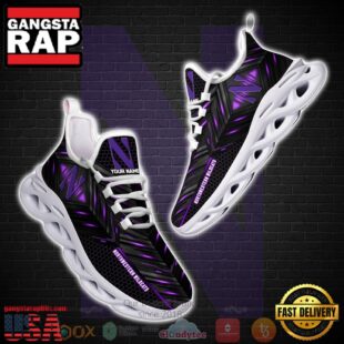 NCAA Northwestern Wildcats Ncaa Custom Name Clunky Unique Design Max Soul Shoes Running Sneakers