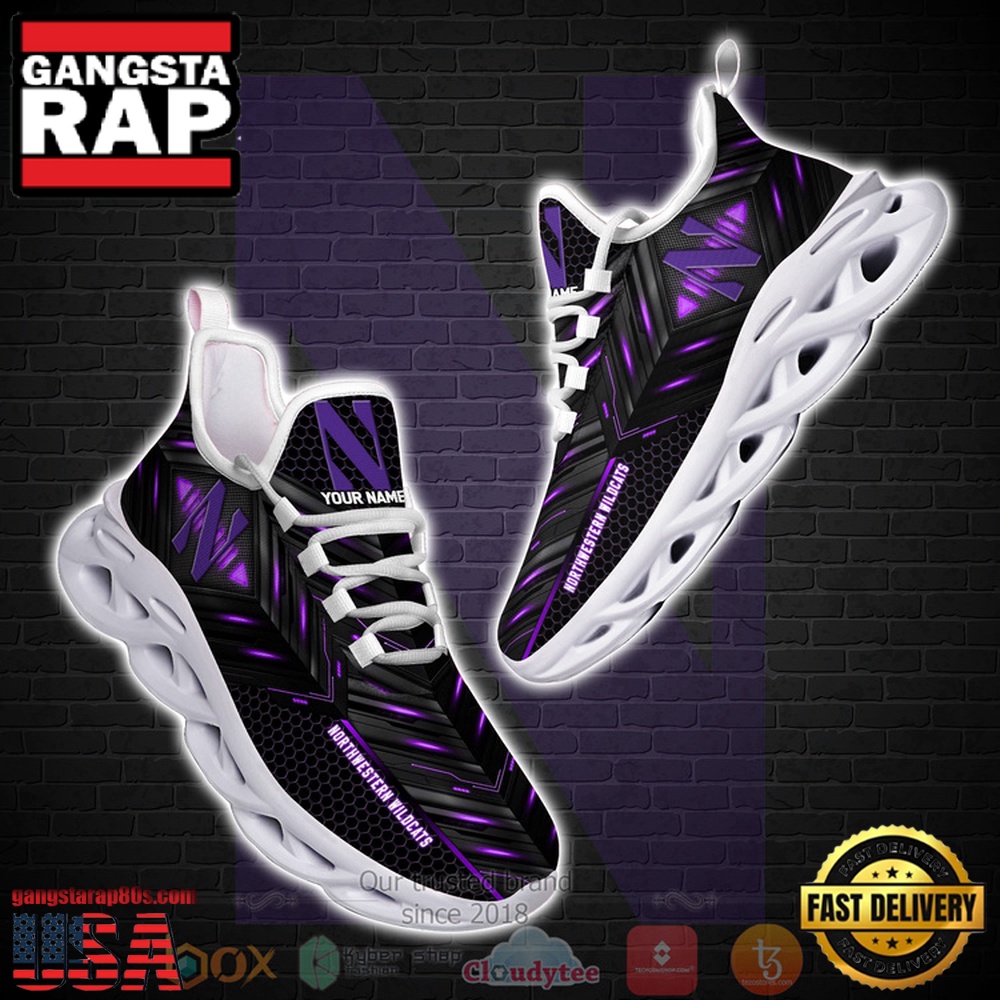 NCAA Northwestern Wildcats Ncaa Custom Name Clunky Unique Design Max Soul Shoes Running Sneakers NCAA Northwestern Wildcats Ncaa Custom Name Clunky Unique Design Max Soul Shoes Running Sneakers
