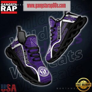 NCAA Northwestern Wildcats New Design Max Soul Shoes Running Sneakers