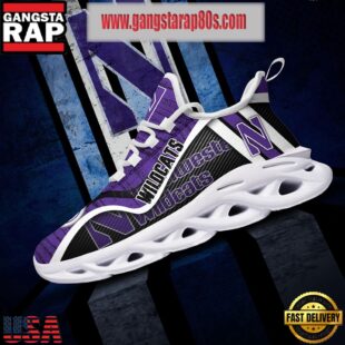 NCAA Northwestern Wildcats New Design Max Soul Shoes Running Sneakers