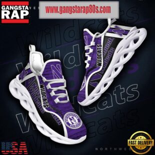 NCAA Northwestern Wildcats New Design Max Soul Shoes Running Sneakers