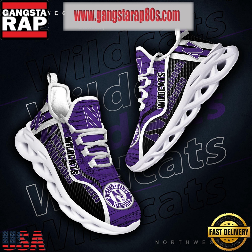 NCAA Northwestern Wildcats New Design Max Soul Shoes Running Sneakers NCAA Northwestern Wildcats New Design Max Soul Shoes Running Sneakers