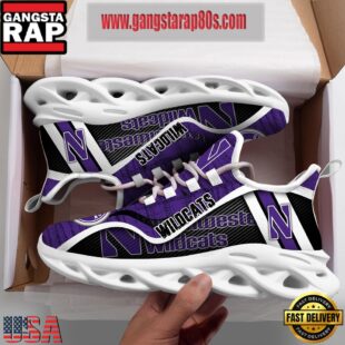 NCAA Northwestern Wildcats New Design Max Soul Shoes Running Sneakers