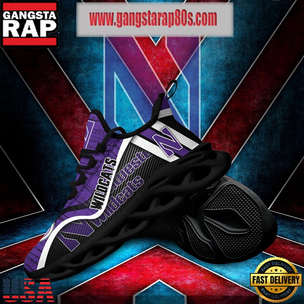 NCAA Northwestern Wildcats New Design Max Soul Shoes Running Sneakers NCAA Northwestern Wildcats New Design Max Soul Shoes Running Sneakers