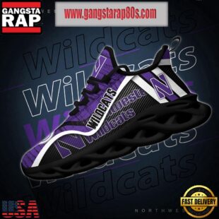 NCAA Northwestern Wildcats New Design Max Soul Shoes Running Sneakers