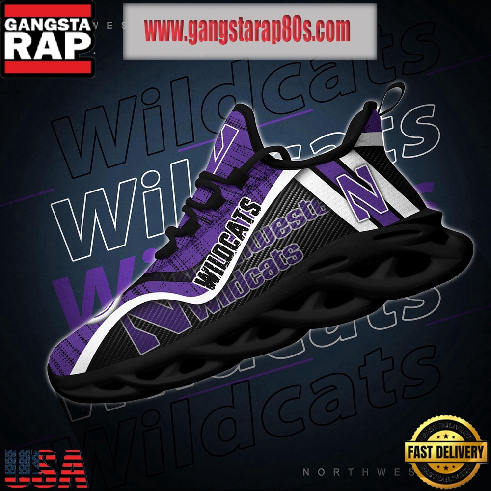 NCAA Northwestern Wildcats New Design Max Soul Shoes Running Sneakers NCAA Northwestern Wildcats New Design Max Soul Shoes Running Sneakers