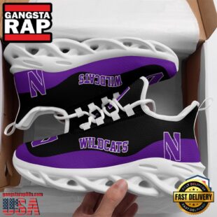 NCAA Northwestern Wildcats Unique Design Max Soul Shoes Running Sneakers