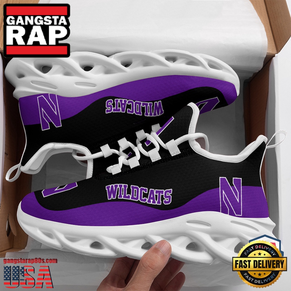 NCAA Northwestern Wildcats Unique Design Max Soul Shoes Running Sneakers NCAA Northwestern Wildcats Unique Design Max Soul Shoes Running Sneakers