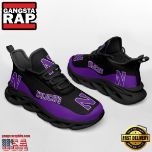 NCAA Northwestern Wildcats Unique Design Max Soul Shoes Running Sneakers