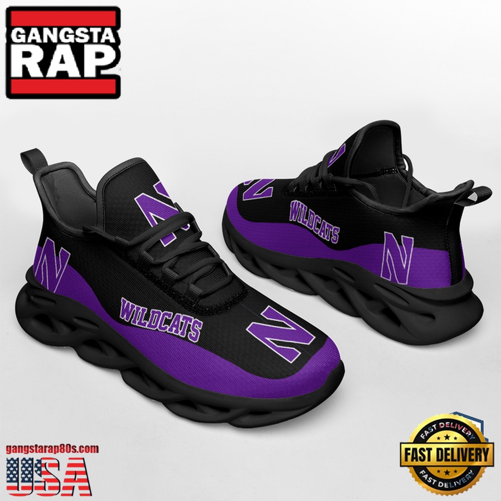 NCAA Northwestern Wildcats Unique Design Max Soul Shoes Running Sneakers NCAA Northwestern Wildcats Unique Design Max Soul Shoes Running Sneakers