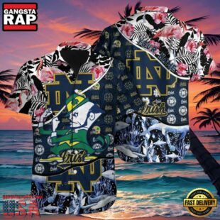 NCAA Notre Dame Fighting Irish Hawaiian Shirt Custom Name Aloha Hawaiian Shirt.jpgGroup