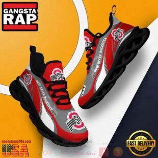 NCAA Ohio State Buckeyes Football Clunky Unique Design Max Soul Shoes Running Sneakers