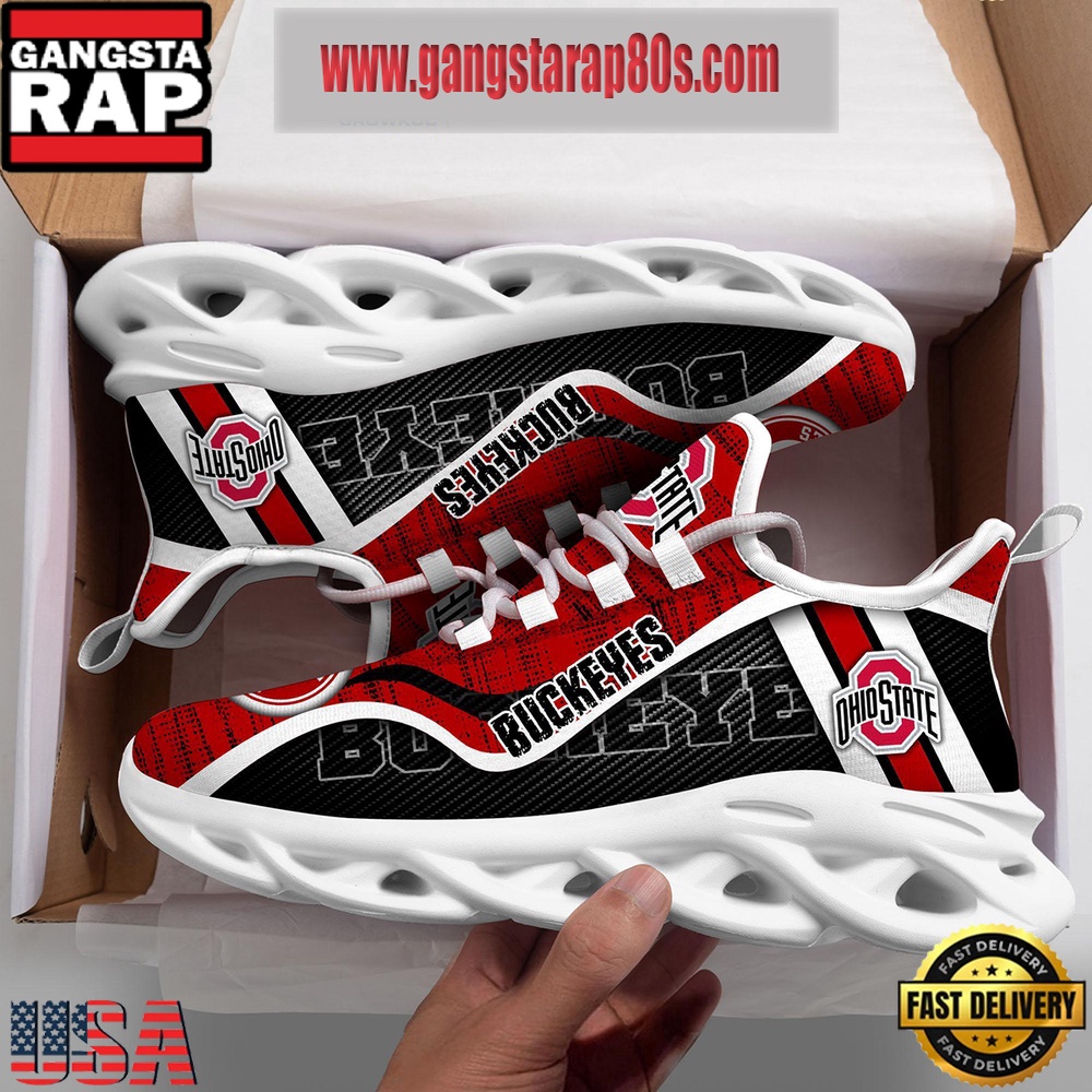 NCAA Ohio State Buckeyes New Design Max Soul Shoes Running Sneakers NCAA Ohio State Buckeyes New Design Max Soul Shoes Running Sneakers