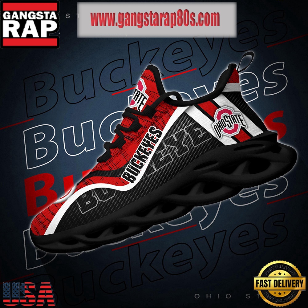 NCAA Ohio State Buckeyes New Design Max Soul Shoes Running Sneakers NCAA Ohio State Buckeyes New Design Max Soul Shoes Running Sneakers