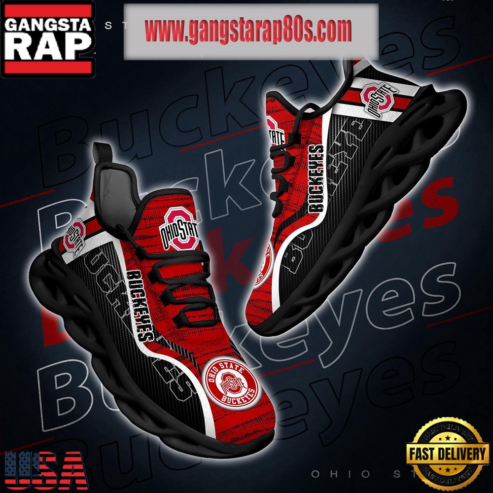 NCAA Ohio State Buckeyes New Design Max Soul Shoes Running Sneakers NCAA Ohio State Buckeyes New Design Max Soul Shoes Running Sneakers