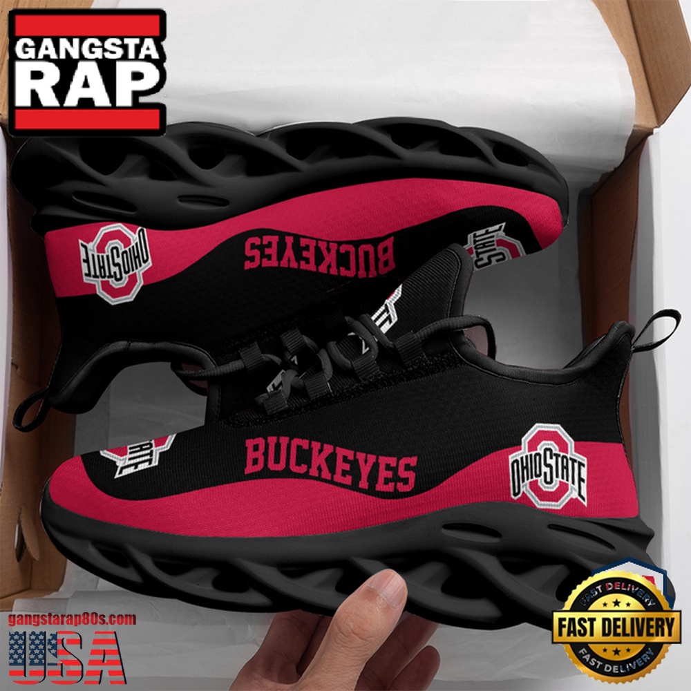 NCAA Ohio State Buckeyes Unique Design Max Soul Shoes Running Sneakers NCAA Ohio State Buckeyes Unique Design Max Soul Shoes Running Sneakers