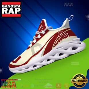NCAA Oklahoma Sooners Football Clunky Unique Design Max Soul Shoes Running Sneakers