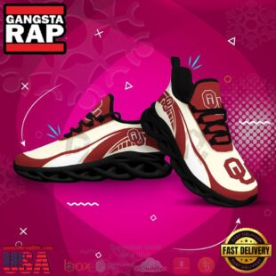 NCAA Oklahoma Sooners Football Clunky Unique Design Max Soul Shoes Running Sneakers