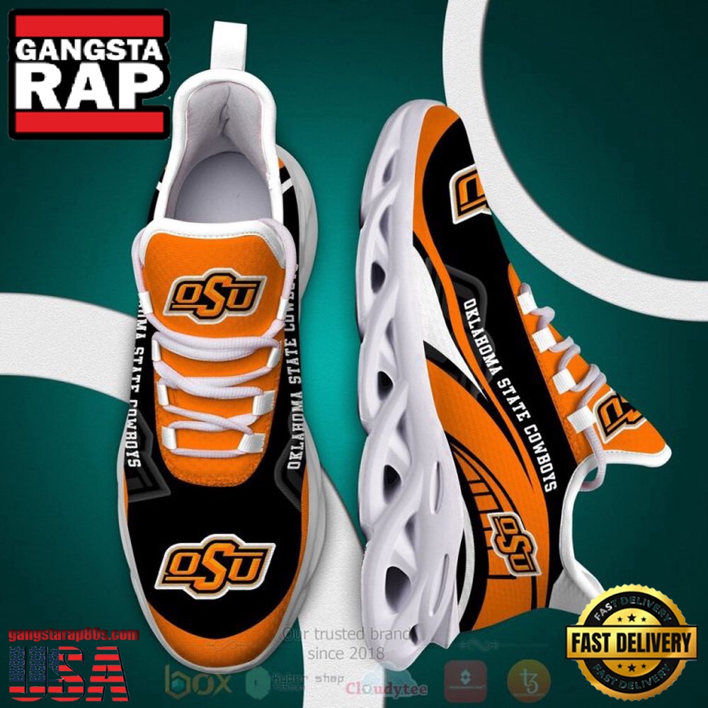 NCAA Oklahoma State Cowboys Football Clunky Unique Design Max Soul Shoes Running Sneakers NCAA Oklahoma State Cowboys Football Clunky Unique Design Max Soul Shoes Running Sneakers