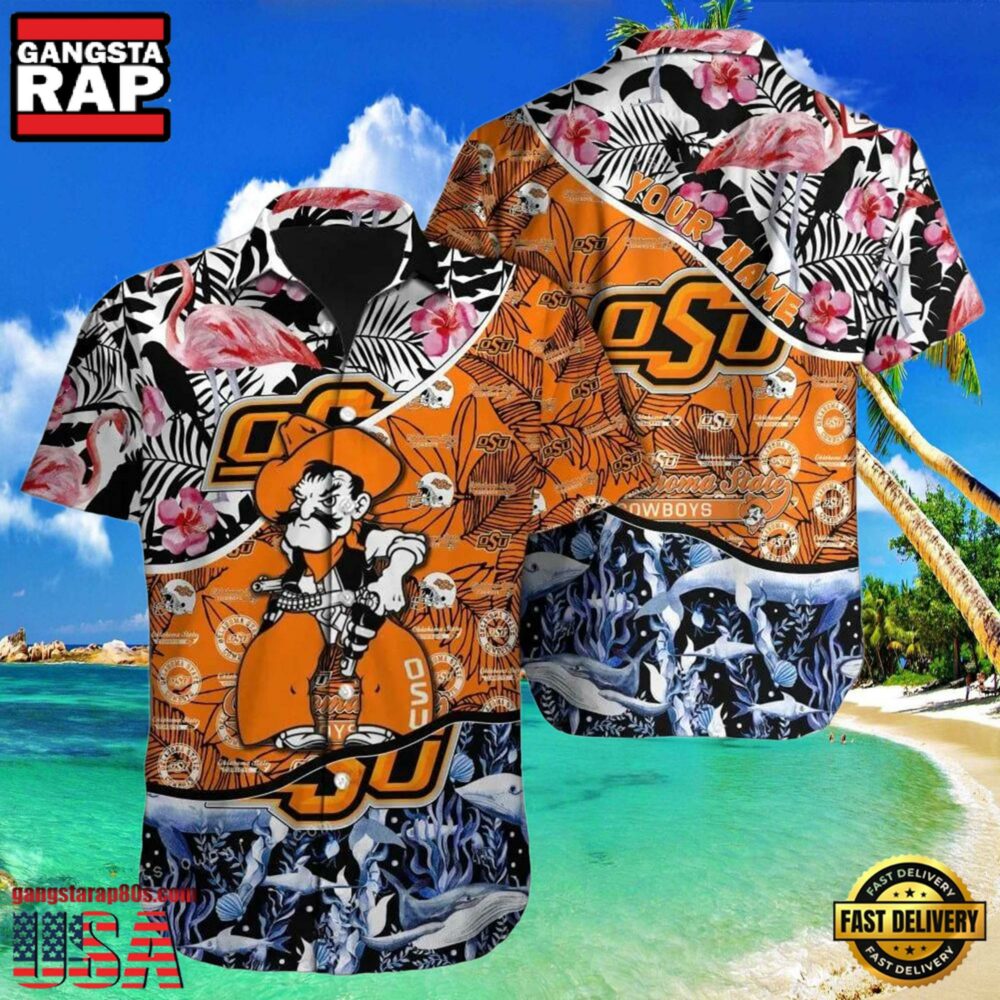 NCAA Oklahoma State Cowboys Hawaiian Shirt Print Custom Name Aloha Hawaiian Shirt NCAA Oklahoma State Cowboys Hawaiian Shirt Print Custom Name Aloha Hawaiian Shirt