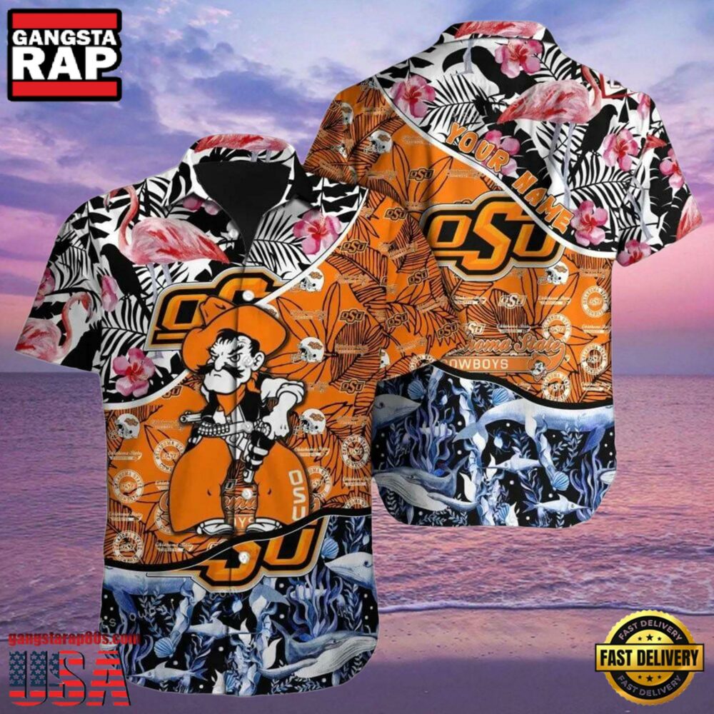 NCAA Oklahoma State Cowboys Hawaiian Shirt Print Custom Name Aloha Hawaiian Shirt NCAA Oklahoma State Cowboys Hawaiian Shirt Print Custom Name Aloha Hawaiian Shirt