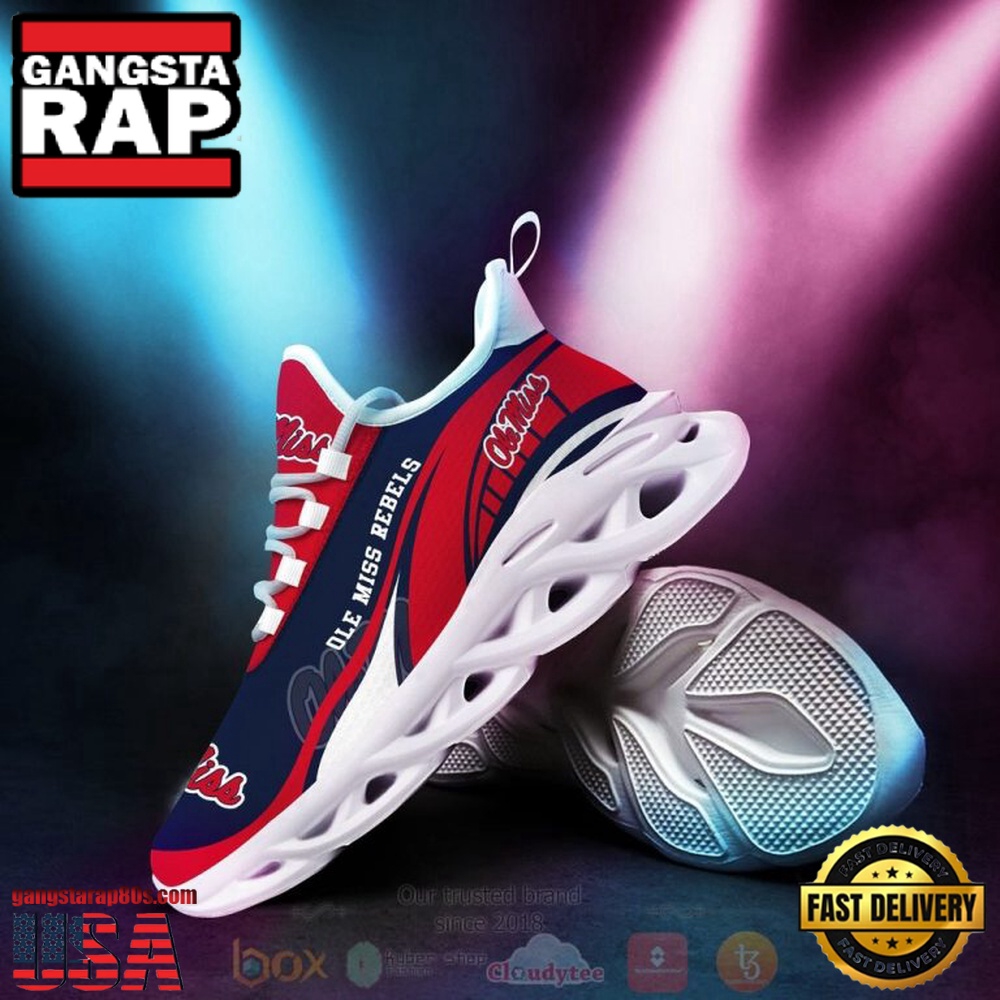NCAA Ole Miss Rebels Football Clunky Unique Design Max Soul Shoes Running Sneakers NCAA Ole Miss Rebels Football Clunky Unique Design Max Soul Shoes Running Sneakers