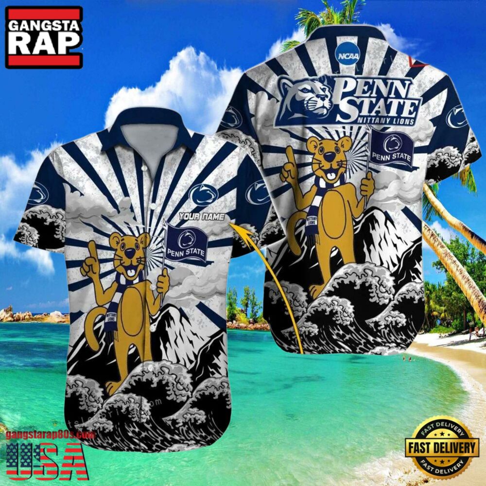 NCAA Penn State Nittany Lions Hawaiian Shirt 3D Print Personalized Cheap Hawaiian Shirt NCAA Penn State Nittany Lions Hawaiian Shirt 3D Print Personalized Cheap Hawaiian Shirt