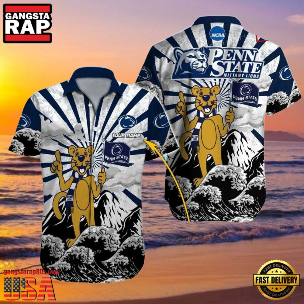 NCAA Penn State Nittany Lions Hawaiian Shirt 3D Print Personalized Cheap Hawaiian Shirt NCAA Penn State Nittany Lions Hawaiian Shirt 3D Print Personalized Cheap Hawaiian Shirt