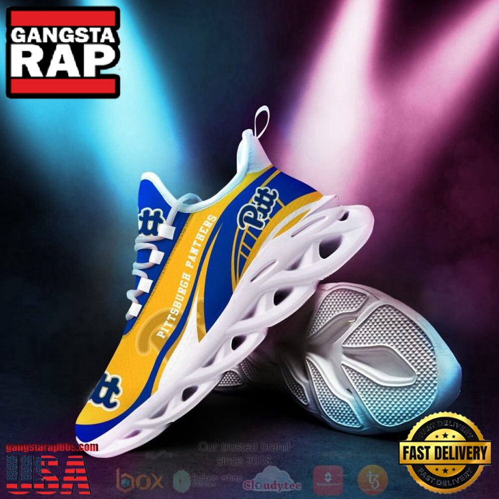 NCAA Pittsburgh Panthers Football Clunky Unique Design Max Soul Shoes Running Sneakers NCAA Pittsburgh Panthers Football Clunky Unique Design Max Soul Shoes Running Sneakers