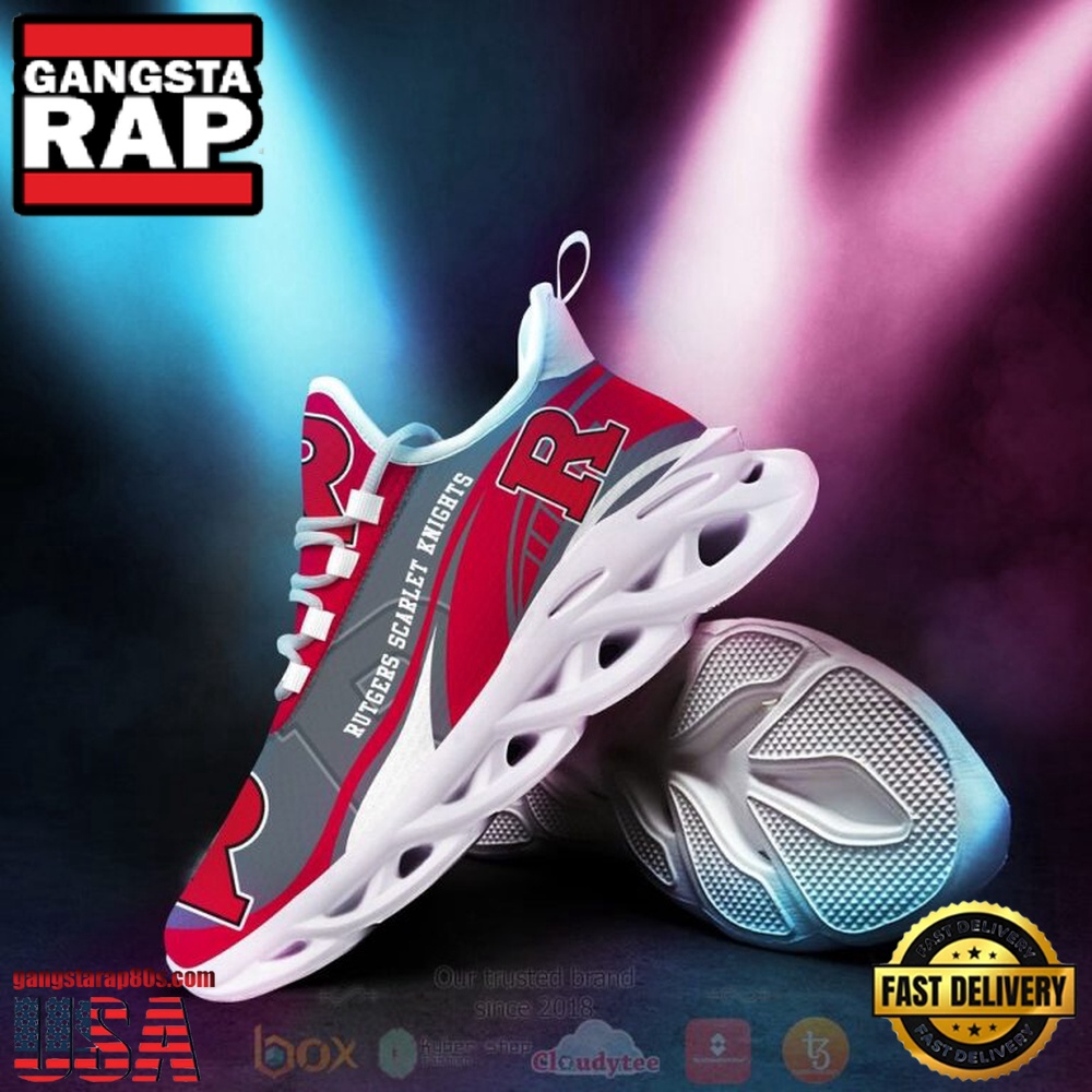 NCAA Rutgers Scarlet Knights Football Clunky Unique Design Max Soul Shoes Running Sneakers NCAA Rutgers Scarlet Knights Football Clunky Unique Design Max Soul Shoes Running Sneakers