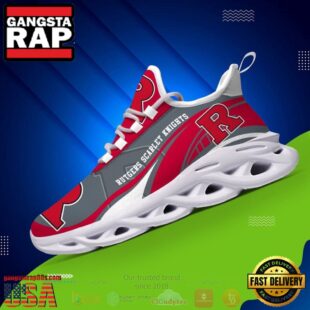 NCAA Rutgers Scarlet Knights Football Clunky Unique Design Max Soul Shoes Running Sneakers