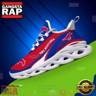 NCAA Smu Mustangs Football Clunky Unique Design Max Soul Shoes Running Sneakers