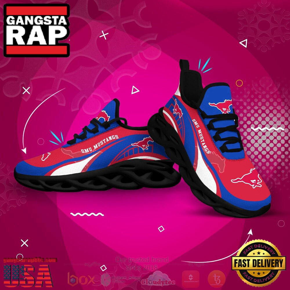 NCAA Smu Mustangs Football Clunky Unique Design Max Soul Shoes Running Sneakers NCAA Smu Mustangs Football Clunky Unique Design Max Soul Shoes Running Sneakers