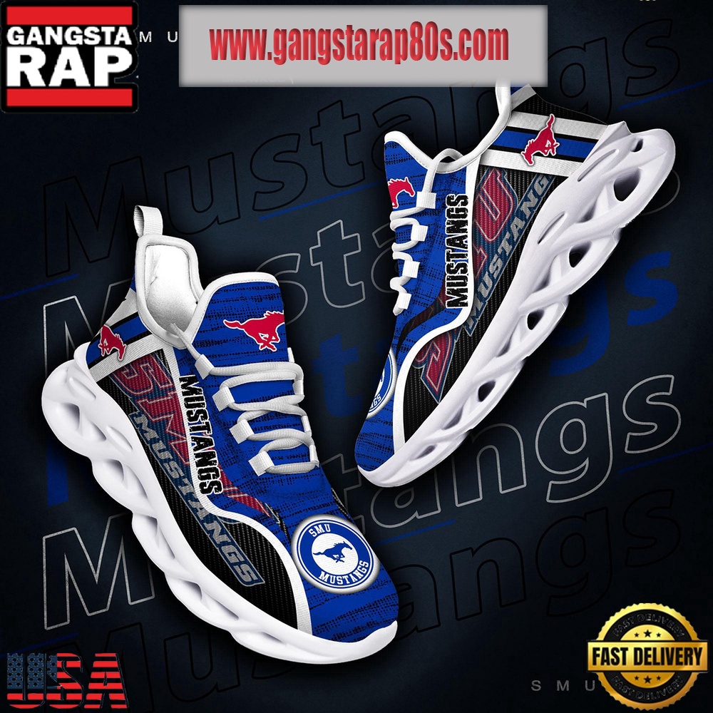 NCAA SMU Mustangs New Design Max Soul Shoes Running Sneakers NCAA SMU Mustangs New Design Max Soul Shoes Running Sneakers