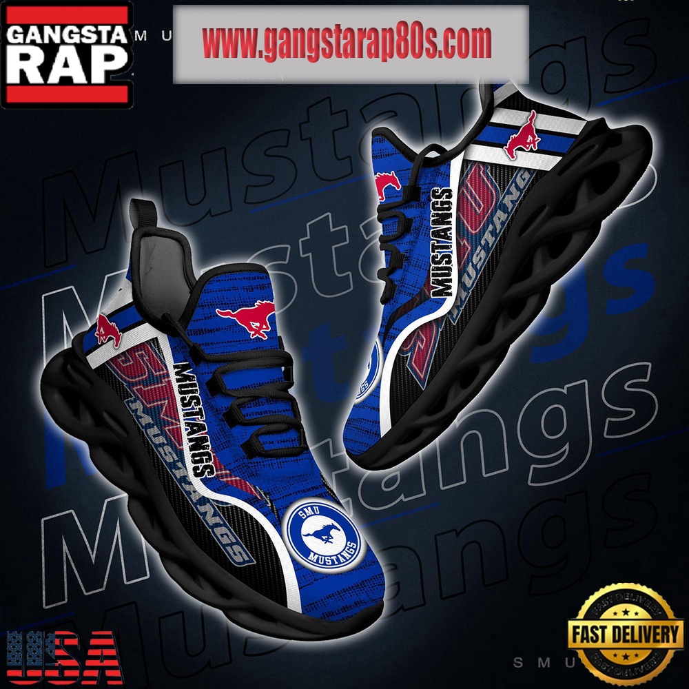 NCAA SMU Mustangs New Design Max Soul Shoes Running Sneakers NCAA SMU Mustangs New Design Max Soul Shoes Running Sneakers