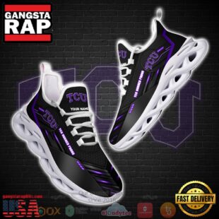 NCAA Tcu Horned Frogs Custom Name Clunky Unique Design Max Soul Shoes Running Sneakers