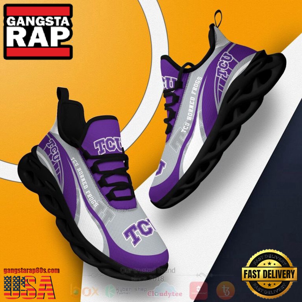 NCAA Tcu Horned Frogs Football Clunky Unique Design Max Soul Shoes Running Sneakers NCAA Tcu Horned Frogs Football Clunky Unique Design Max Soul Shoes Running Sneakers