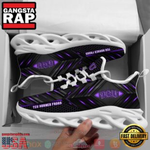 NCAA Tcu Horned Frogs Ncaa Custom Name Clunky Unique Design Max Soul Shoes Running Sneakers