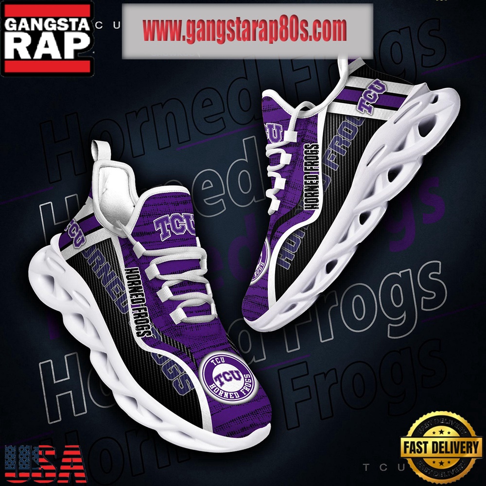 NCAA TCU Horned Frogs New Design Max Soul Shoes Running Sneakers NCAA TCU Horned Frogs New Design Max Soul Shoes Running Sneakers
