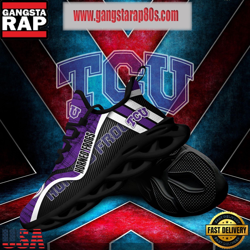 NCAA TCU Horned Frogs New Design Max Soul Shoes Running Sneakers NCAA TCU Horned Frogs New Design Max Soul Shoes Running Sneakers