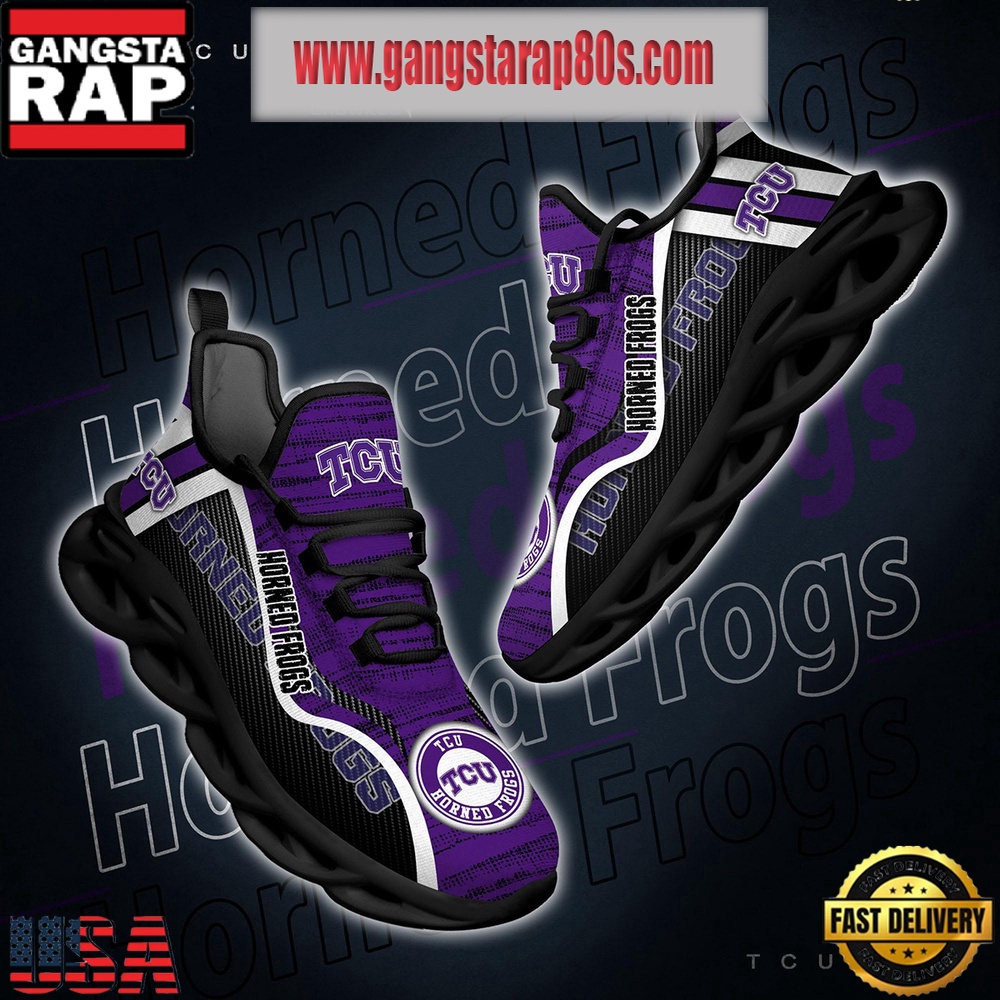 NCAA TCU Horned Frogs New Design Max Soul Shoes Running Sneakers NCAA TCU Horned Frogs New Design Max Soul Shoes Running Sneakers