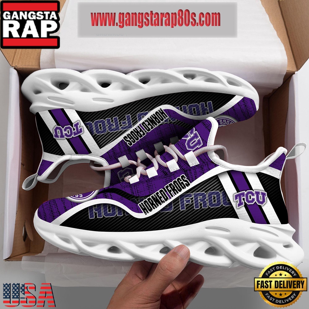 NCAA TCU Horned Frogs New Design Max Soul Shoes Running Sneakers NCAA TCU Horned Frogs New Design Max Soul Shoes Running Sneakers