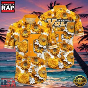NCAA Tennessee Volunteers Flower Hawaiian Shirt 3D Shirt