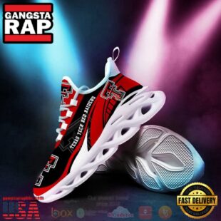 NCAA Texas Tech Red Raiders Football Clunky Unique Design Max Soul Shoes Running Sneakers