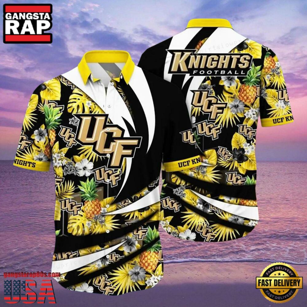 NCAA Ucf Knights Flower Hawaiian Shirt 3D Shirt, Ucf Knights Gifts For Her NCAA Ucf Knights Flower Hawaiian Shirt 3D Shirt, Ucf Knights Gifts For Her