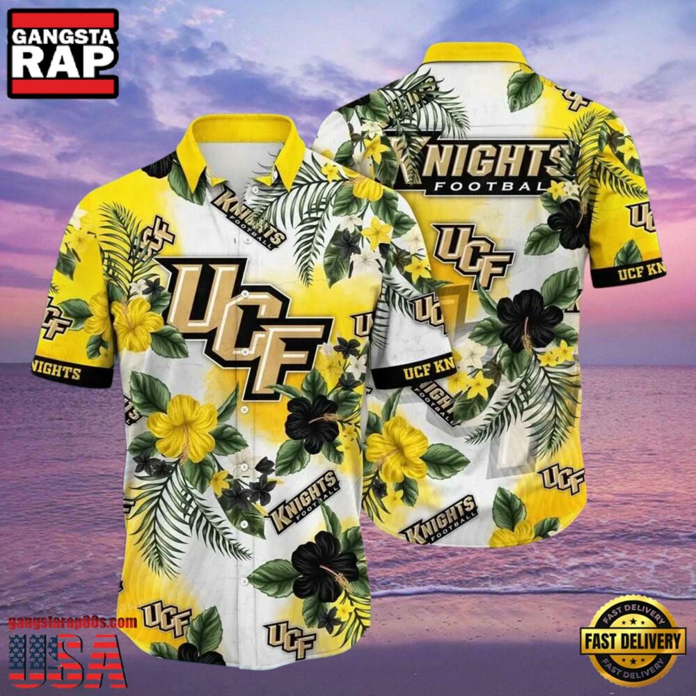 NCAA Ucf Knights Flower Hawaiian Shirt Outfit 3D Shirt, Ucf Knights Football Gifts NCAA Ucf Knights Flower Hawaiian Shirt Outfit 3D Shirt, Ucf Knights Football Gifts