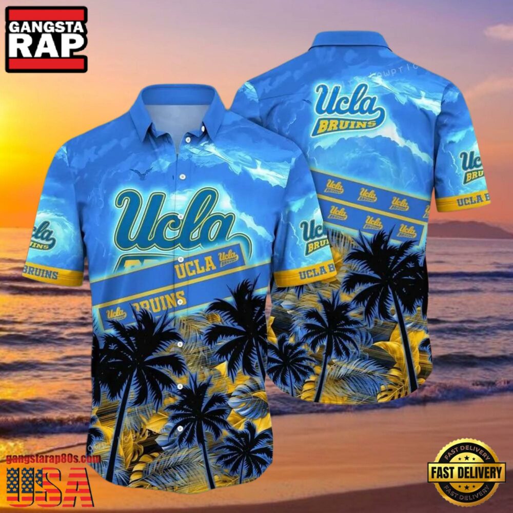 NCAA Ucla Bruins Flower Hawaiian Shirt Outfit 3D Shirt, Unique Ucla Bruins Football Gifts NCAA Ucla Bruins Flower Hawaiian Shirt Outfit 3D Shirt, Unique Ucla Bruins Football Gifts