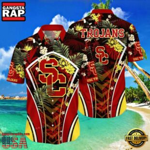 NCAA Usc Trojans Flower Hawaiian Shirt 3D Shirt, Gifts For Usc Trojans Football Fans.jpgGroup